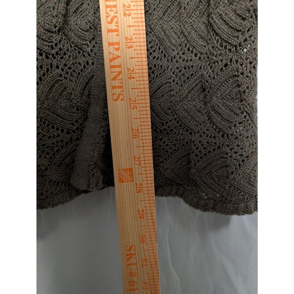 Lineamaglia Italy Duster Cardigan One Button Open Knit Crotchet Womens Size S - Picture 6 of 8